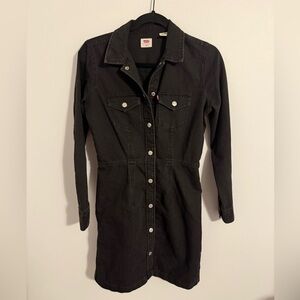 Levi's Women's Black Denim Jacket Dress